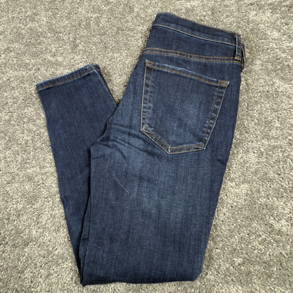 We The Free People Jeans Women's 28 (28x24.5) Blue Distressed Busted Knee Skinny